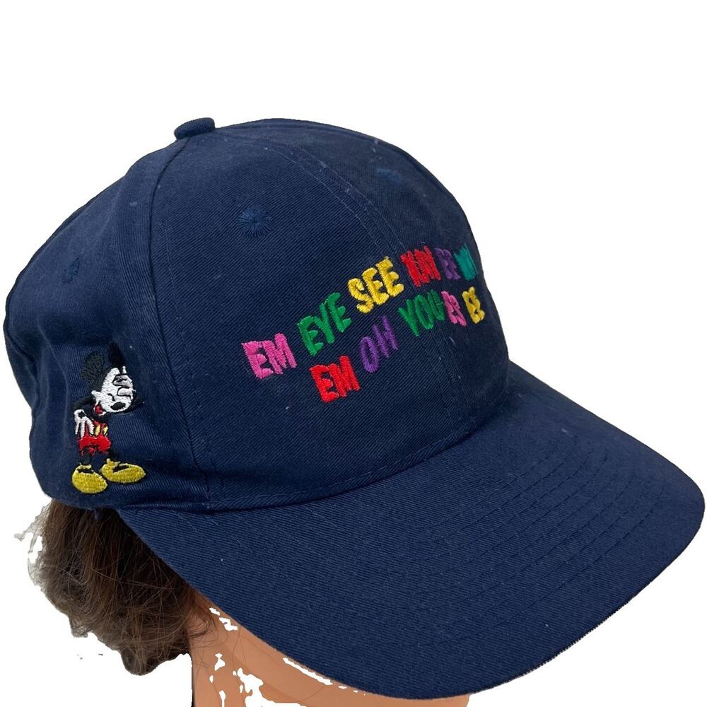 Vintage Disney Goofy Hat Co Mickey Mouse Snapback Hat Navy Cap Embroidered